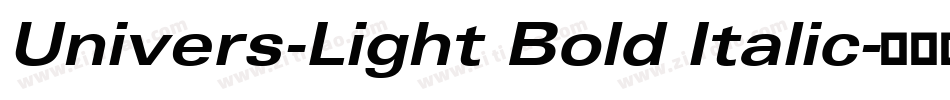 Univers-Light Bold Italic字体转换